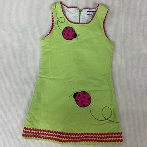 Heartstrings Vintage Green Ladybug Dress size 5
